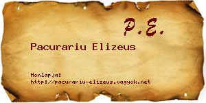 Pacurariu Elizeus névjegykártya